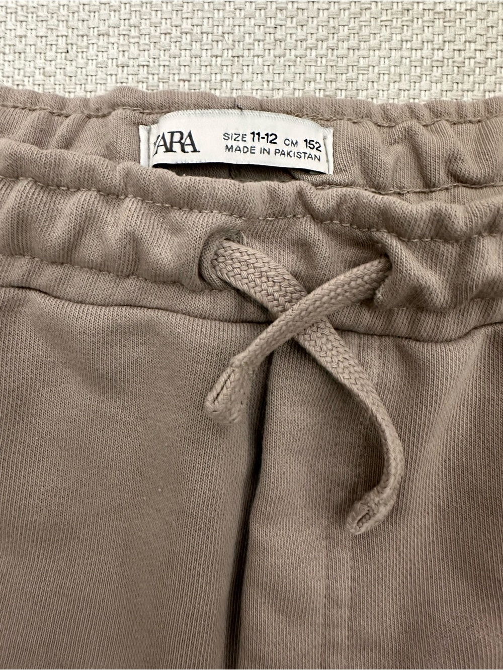Zara Kids Taupe Drawstring Cotton-Blend Shorts - Picture 4 of 5